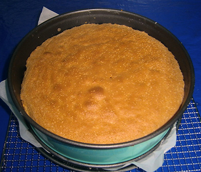 Biskuit auf Mürbeteig